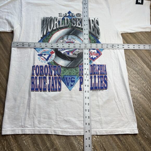 Vintage Toronto Blue Jays World Series Philadelphia Phillies T-Shirt 1993 Medium - Picture 4 of 5